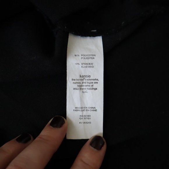 Kensie Black Swing Blouse with Bell Sleeves, Size Small - Picture 12 of 12